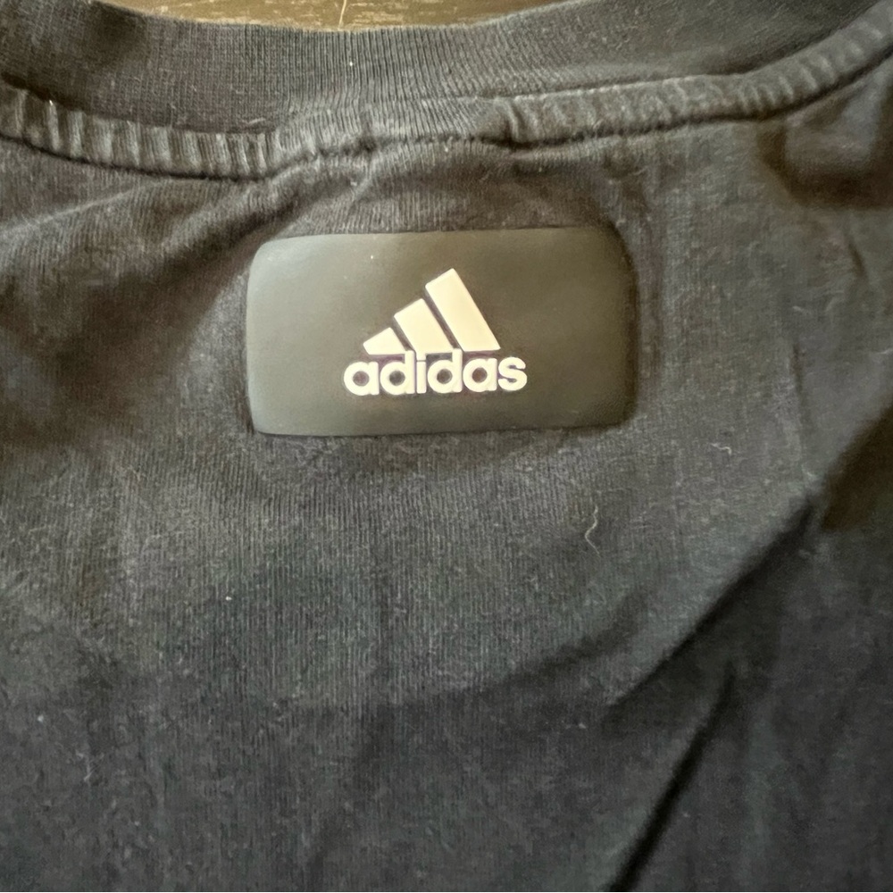 Adidas 2 Youth T-Shirts White with Blue/Grey and Black with Bright Green Symbol - Picture 11 of 13
